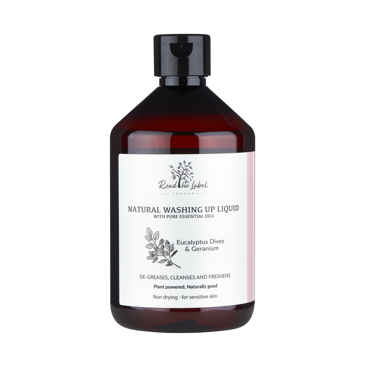 Natural Washing Up Liquid – Eucalyptus & Geranium - 500ML
