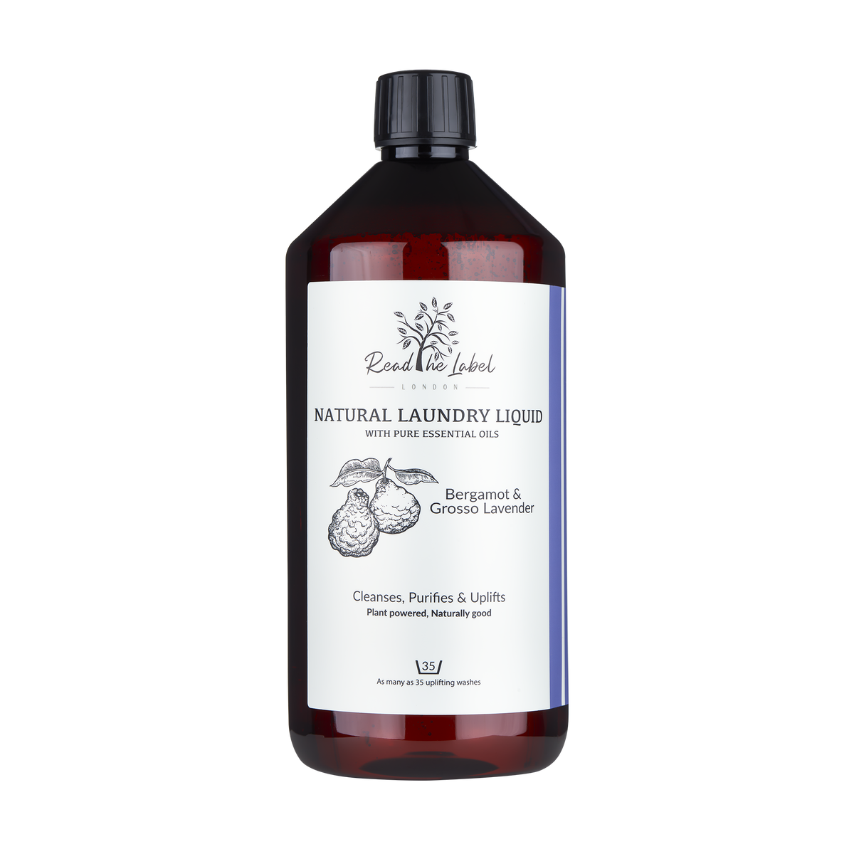 Natural Laundry Liquid – Bergamot & Grosso Lavender - 1000ML
