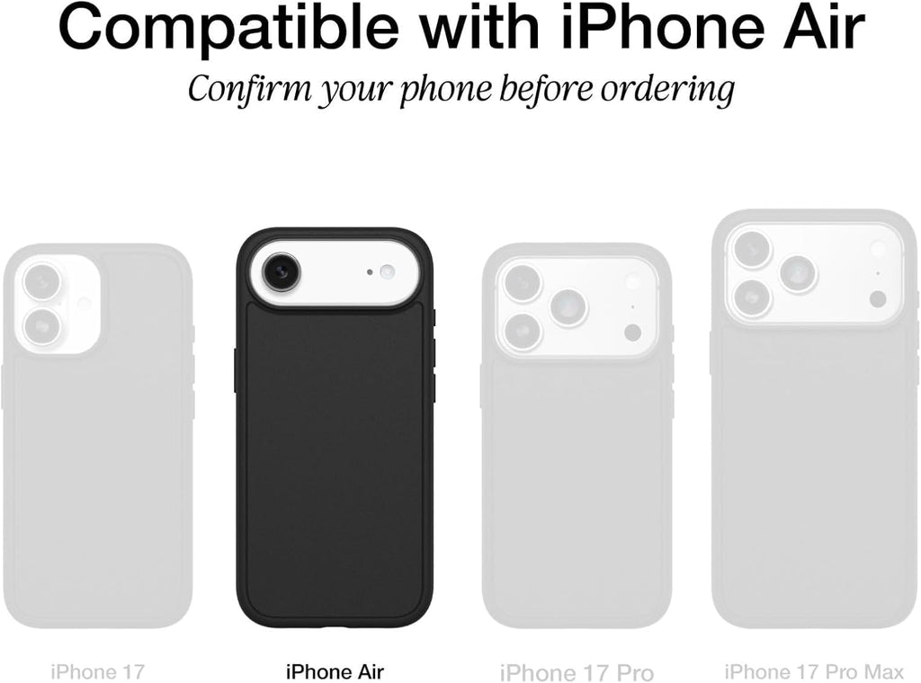 OtterBox iPhone Air (Only) - Defender Series Case - Black Shadow (Black & Blue) - Snaps on MagSafe - Tough - Rugged & Durable - Multi-Layer - Impact Absorbing iPhone Case
