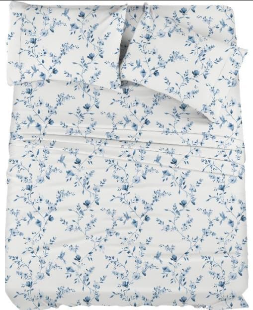 Queen Sheets Set, 4 Pieces 16" Deep Pocket Hotel Luxury Bed Sheets, Ivory