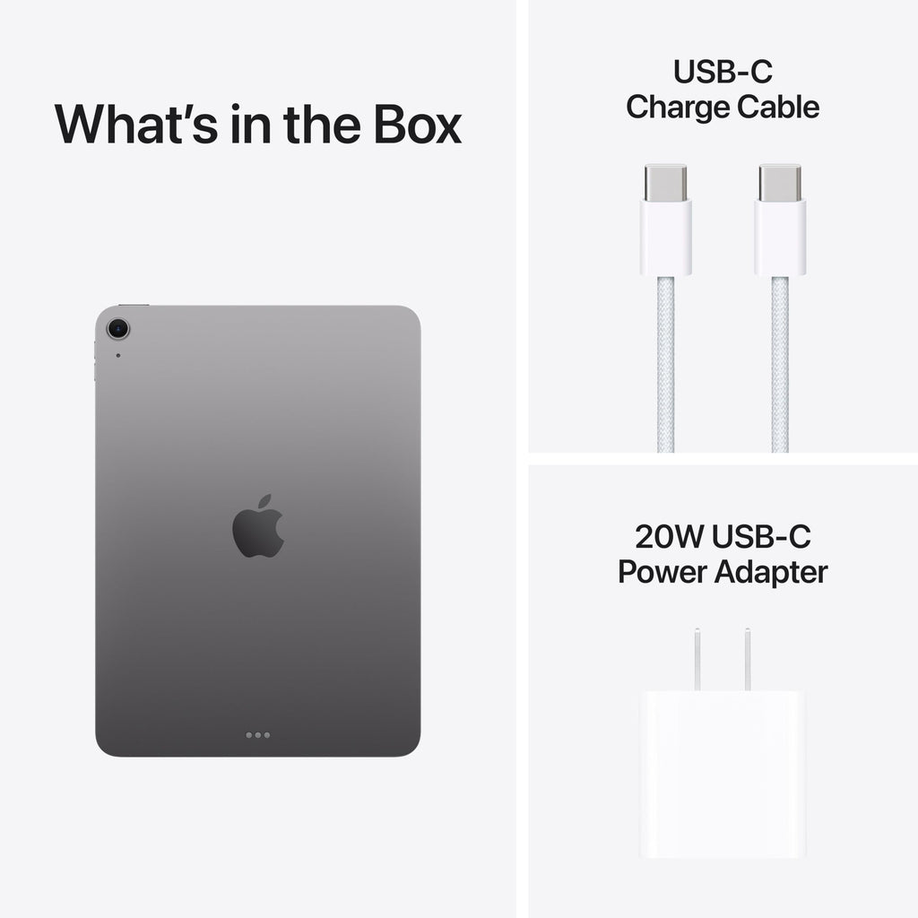 Apple iPad Air 11-inch (M4): Liquid Retina Display, 128GB, 12MP Front/Back Camera, Wi-Fi 7 with Apple N1, Touch ID, All-Day Battery Life — Space Gray