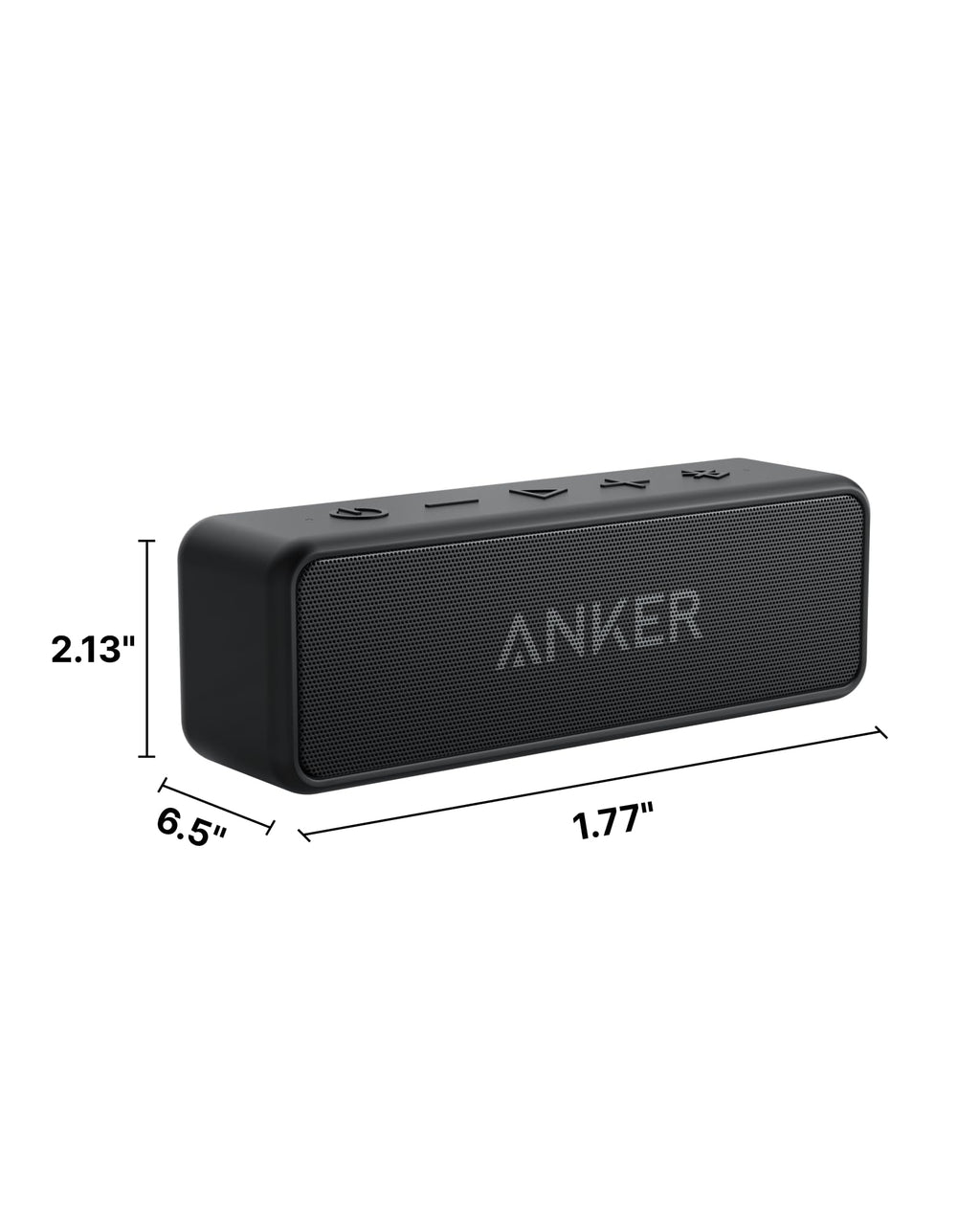 Anker soundcore 2 Portable Bluetooth Speaker, Stereo Sound, IPX7