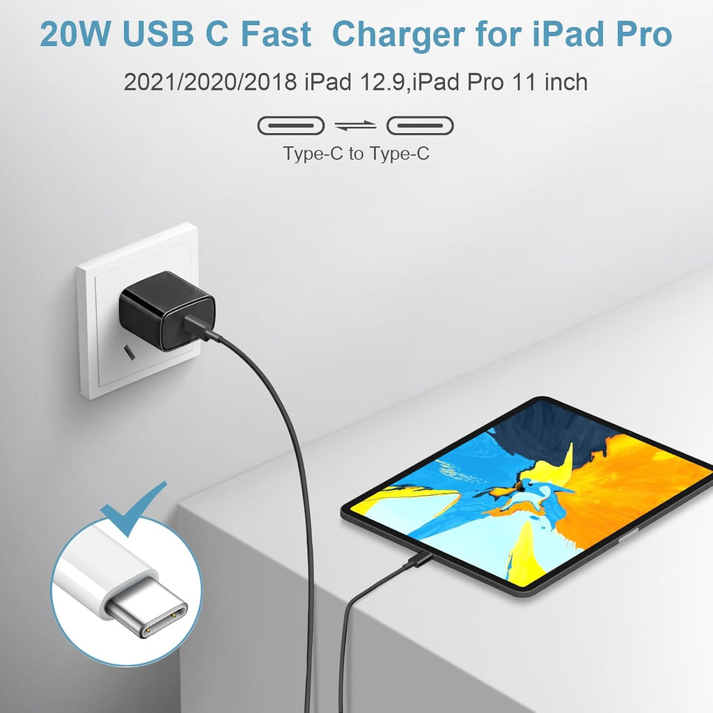10FT iPhone 18 17 16 15 Charger Fast Charging USB C Charger Block