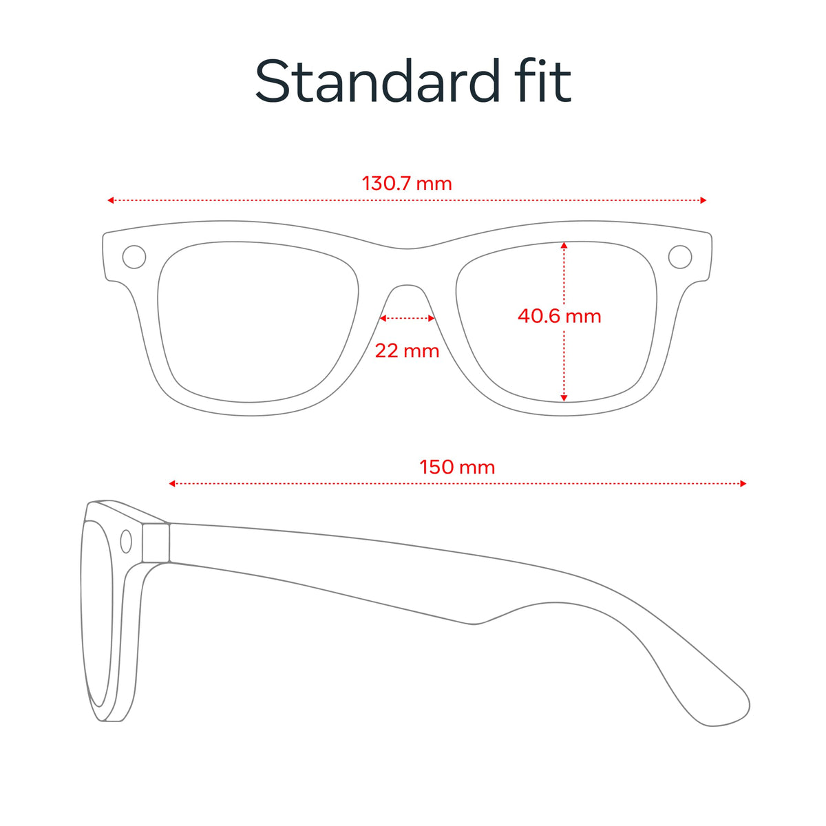 Meta Ray-Ban (Gen 2) Wayfarer Smart AI Glasses, Matte Black, Clear Lenses