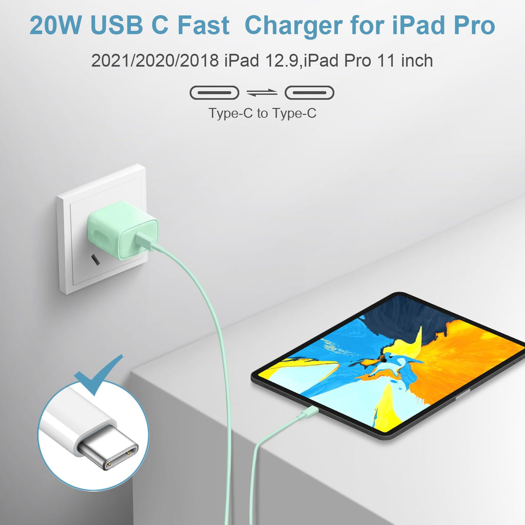 10FT iPhone 18 17 16 15 Charger Fast Charging USB C Charger Block