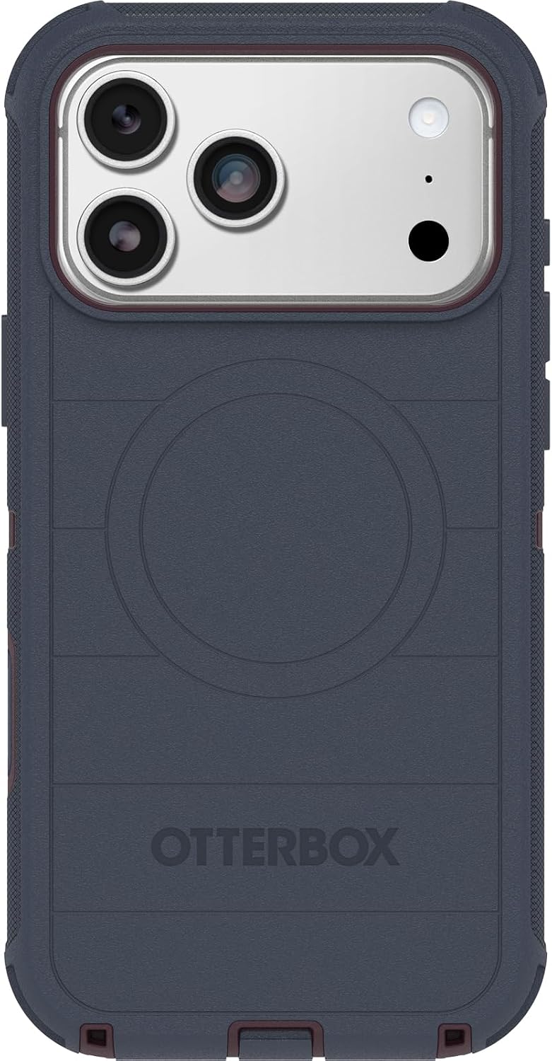 OtterBox iPhone Air (Only) - Defender Series Case - Black Shadow (Black & Blue) - Snaps on MagSafe - Tough - Rugged & Durable - Multi-Layer - Impact Absorbing iPhone Case