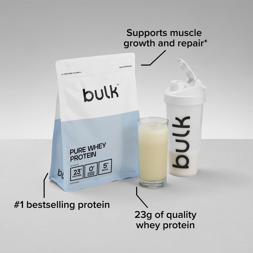 Bulk Pure Whey Protein Powder, Unflavoured, 1kg
