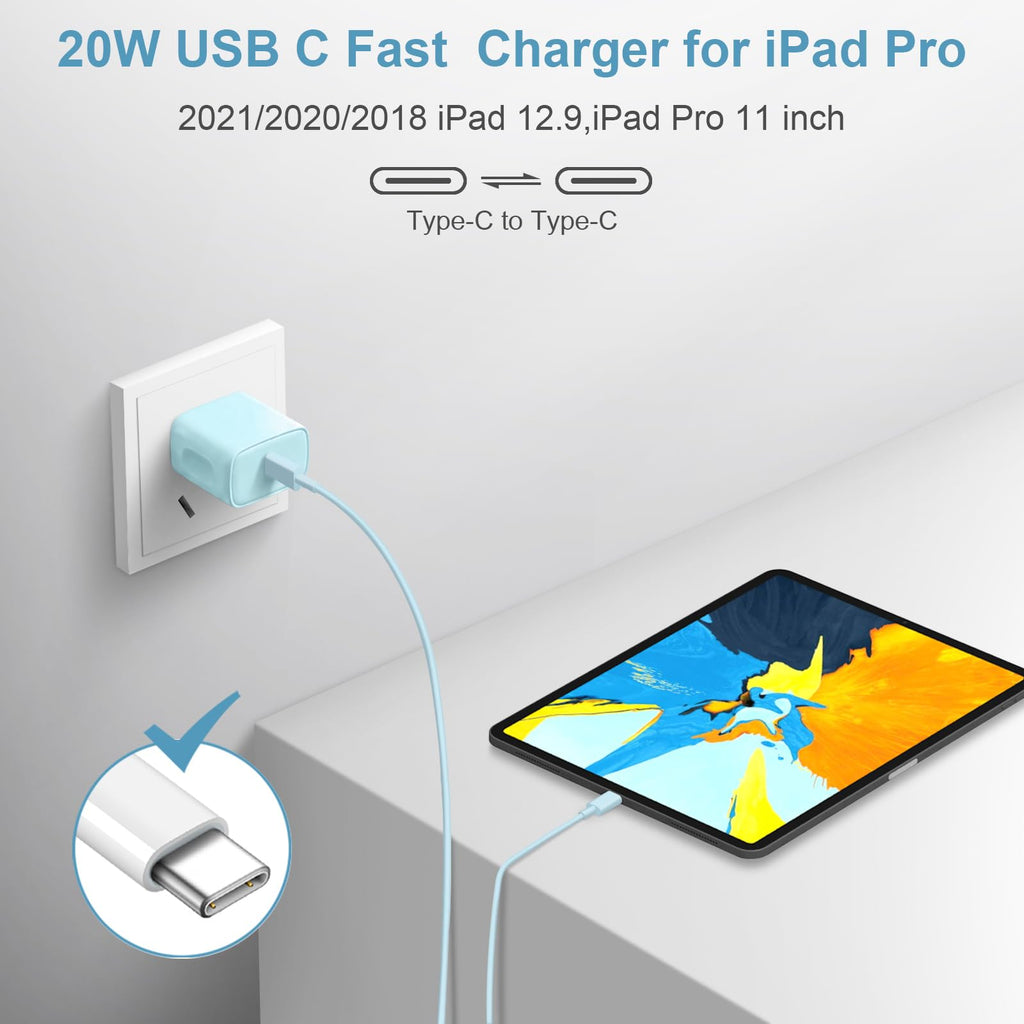 10FT iPhone 18 17 16 15 Charger Fast Charging USB C Charger Block