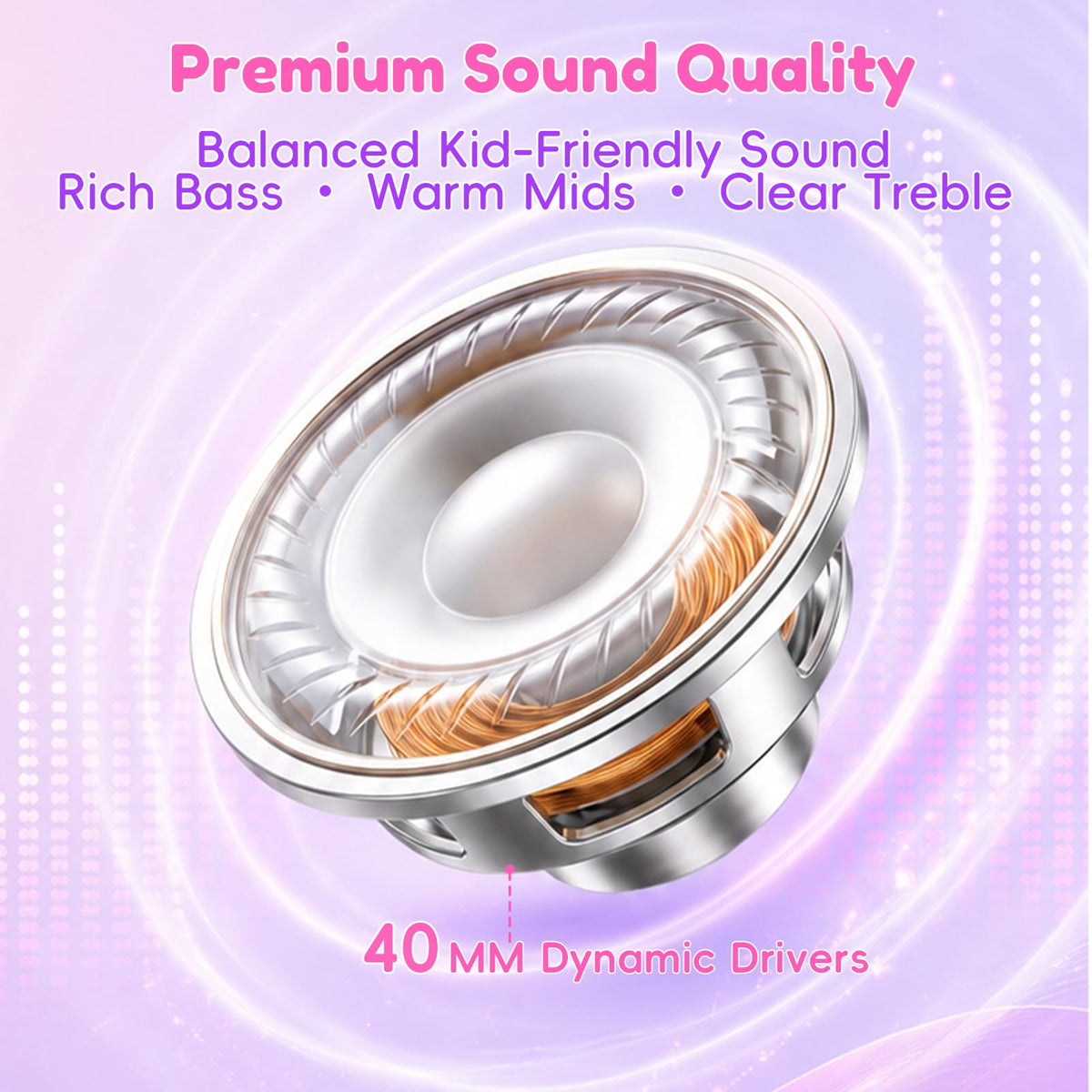 Candy Bila 2 Pack Wired Kids Headphones with Microphone, 85dB Safe Volume