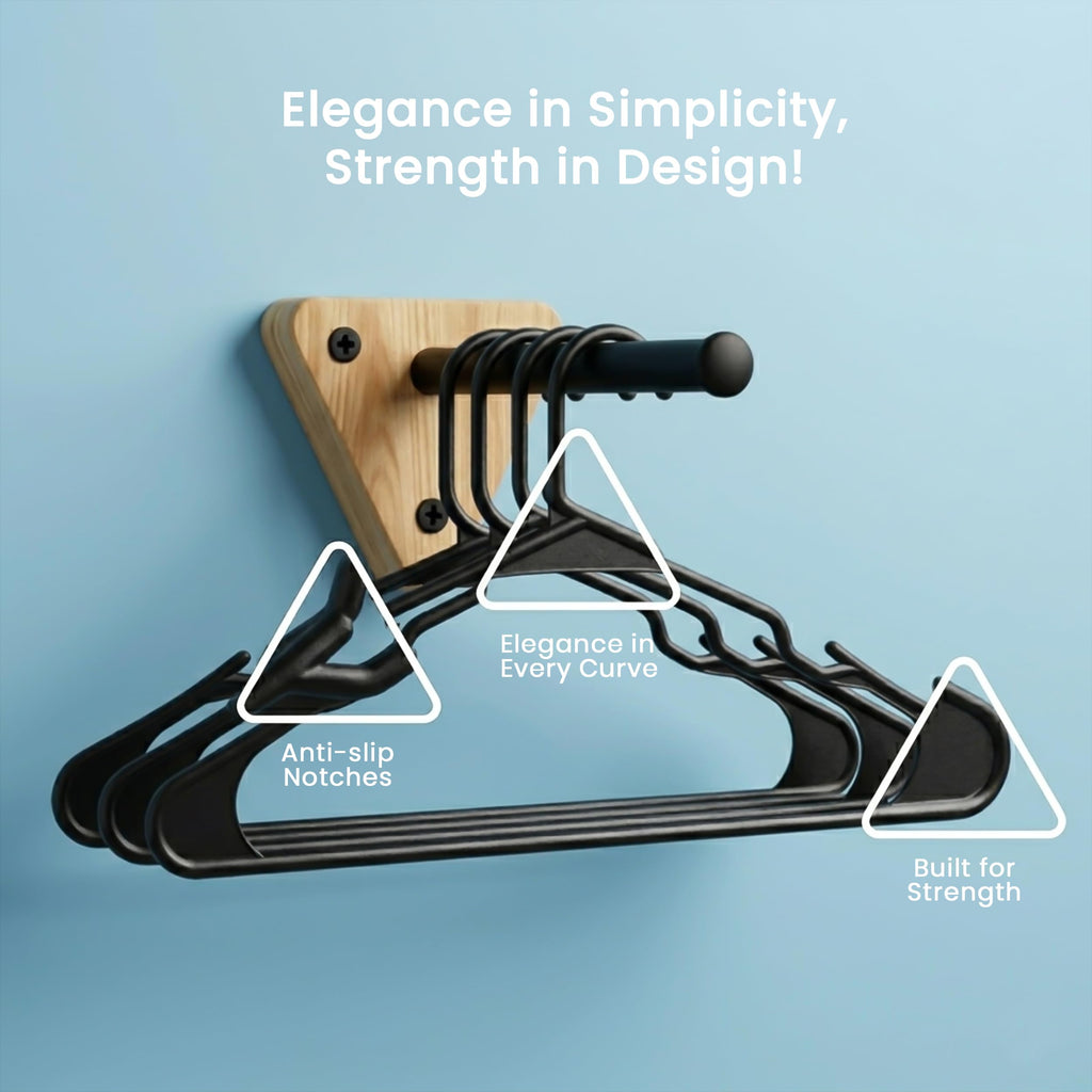 Utopia Home Plastic Hangers 50 Pack – Space Saving Clothes Hanger White