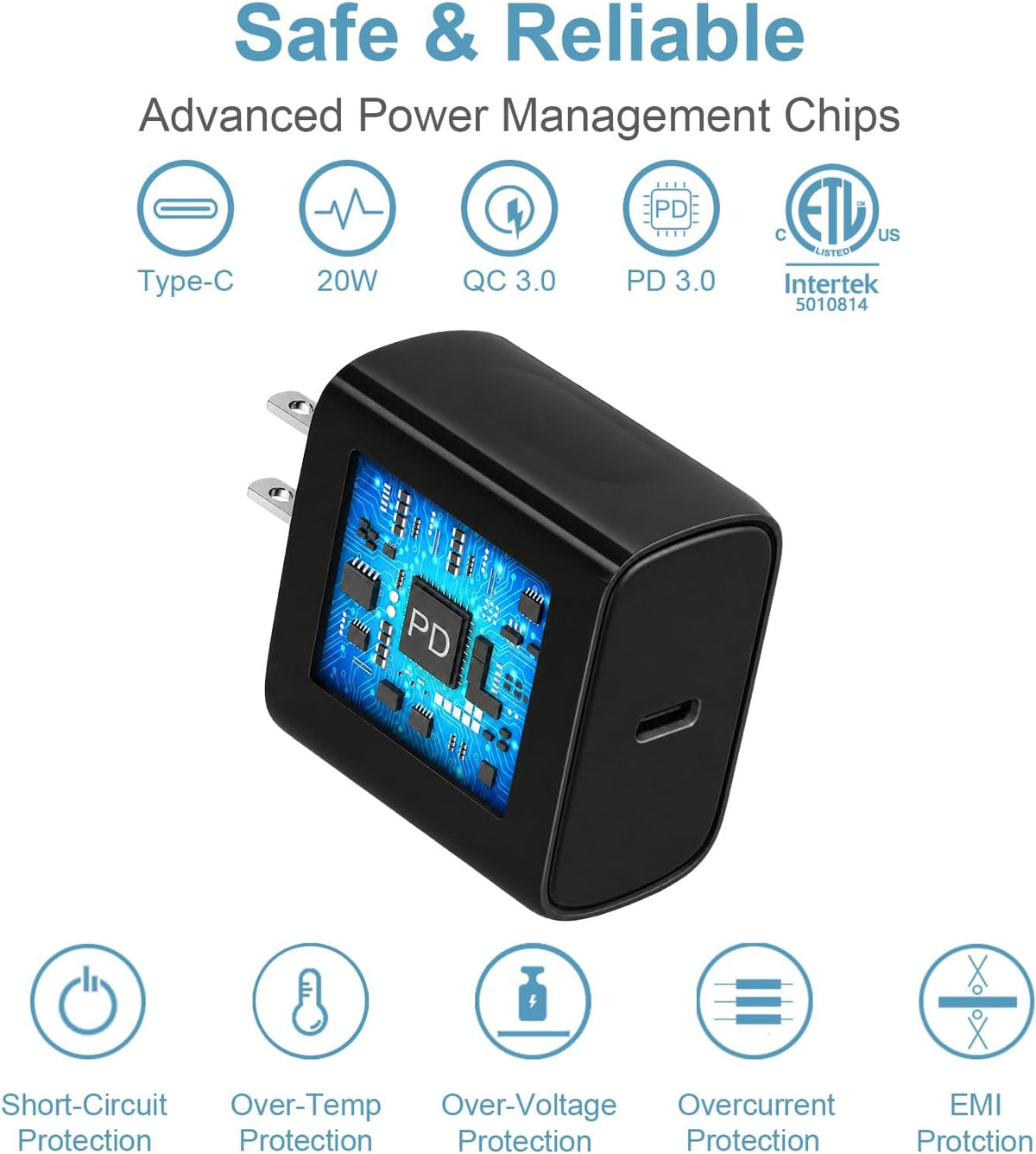 10FT iPhone 18 17 16 15 Charger Fast Charging USB C Charger Block