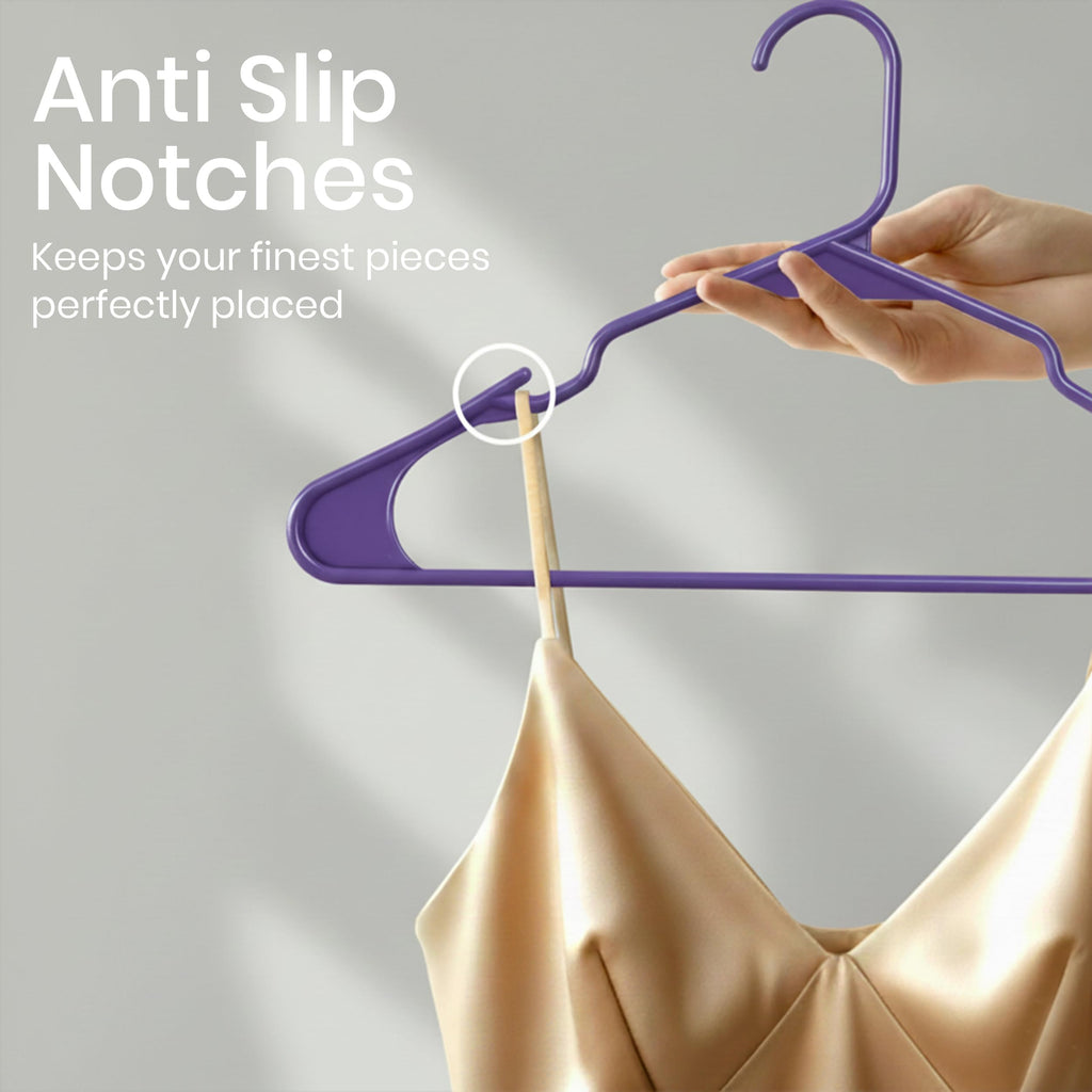 Utopia Home Plastic Hangers 50 Pack – Space Saving Clothes Hanger White