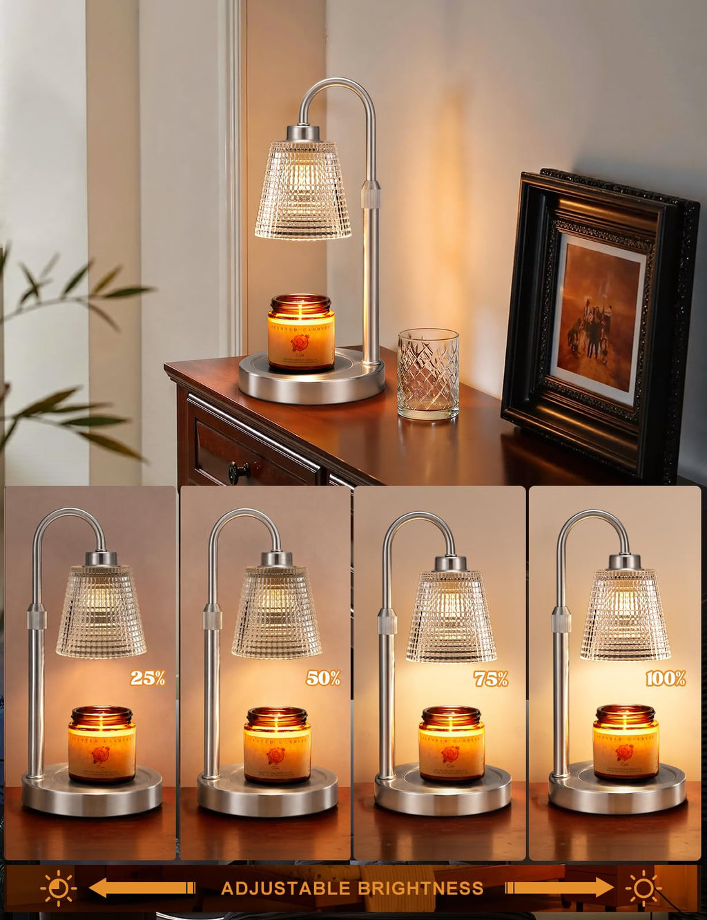 Innqoo Candle Warmer Lamp with Timer Home Decor Birthday Gifts for Women