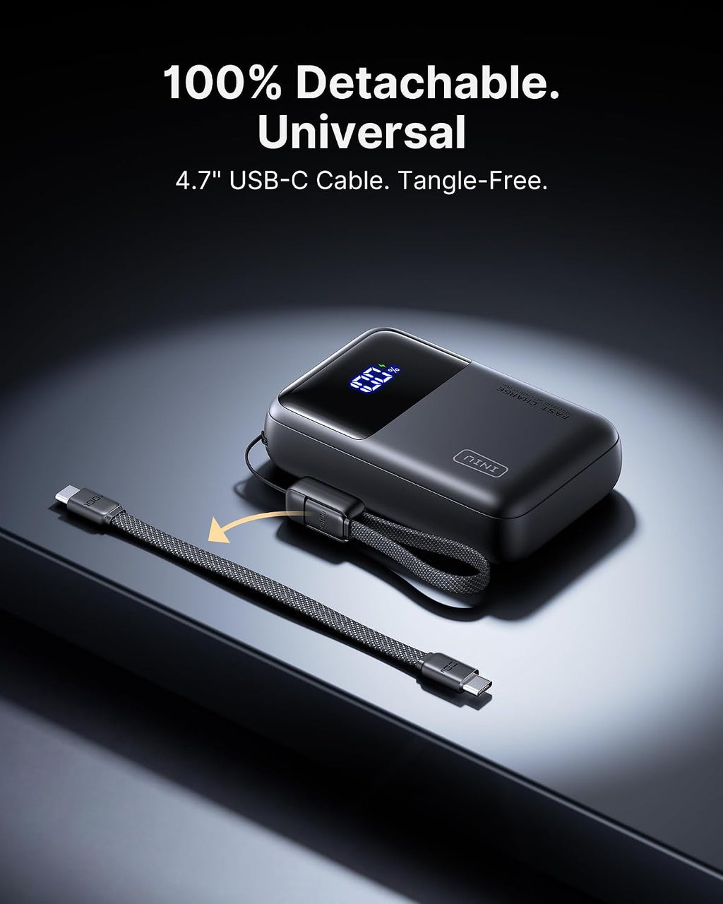 INIU Laptop Power Bank, Smallest 20000mAh 65W Fast Charging Battery Pack