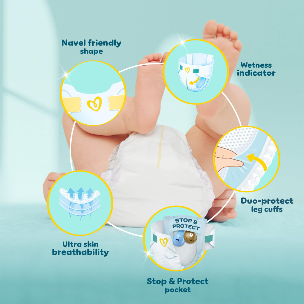 Pampers New Baby Nappies Size 1 + Wipes
