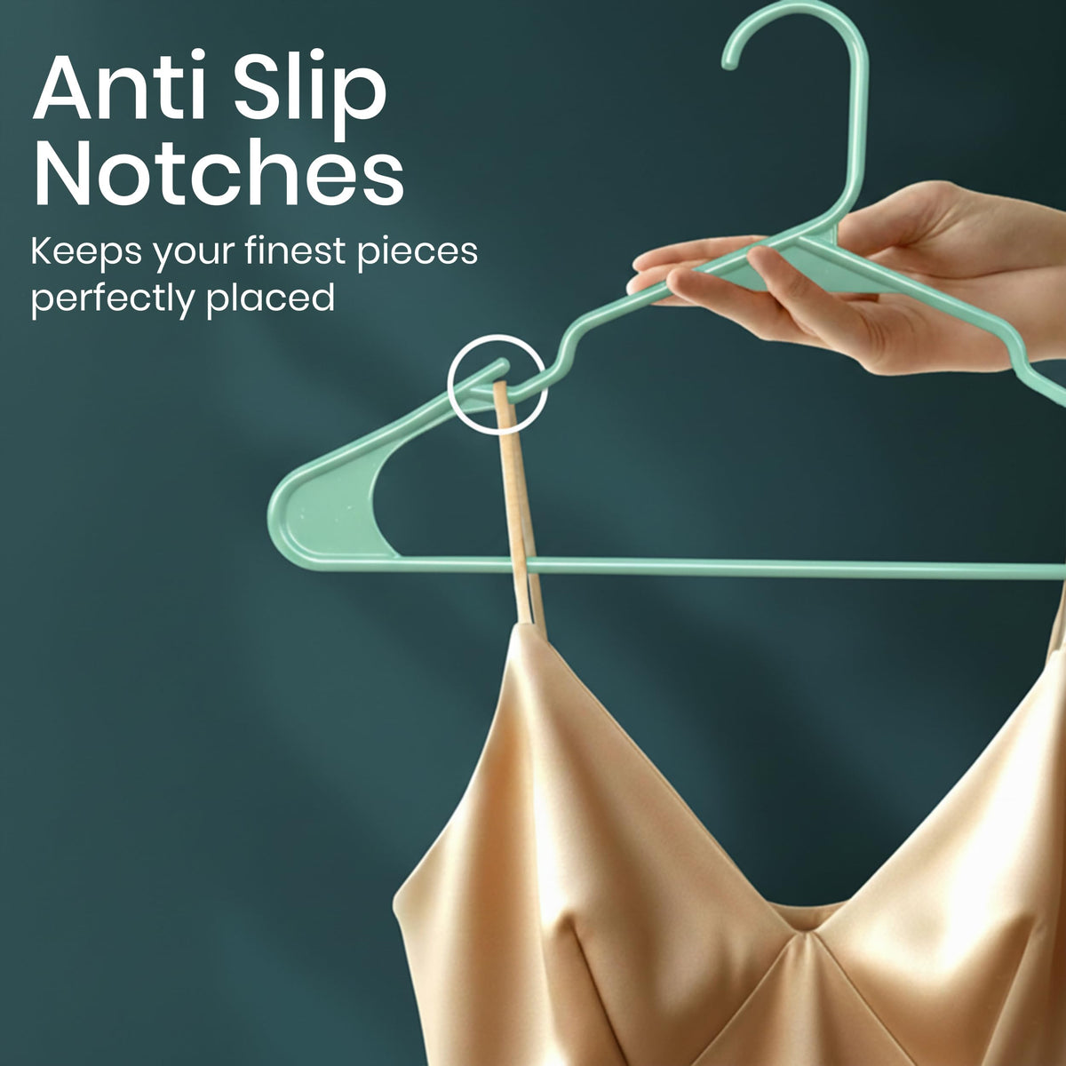 Utopia Home Plastic Hangers 50 Pack – Space Saving Clothes Hanger White