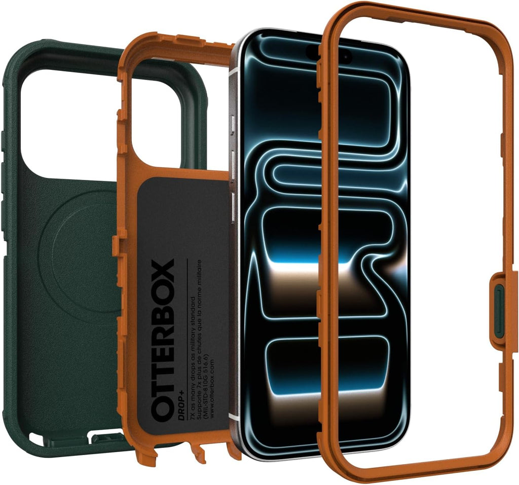 OtterBox iPhone Air (Only) - Defender Series Case - Black Shadow (Black & Blue) - Snaps on MagSafe - Tough - Rugged & Durable - Multi-Layer - Impact Absorbing iPhone Case