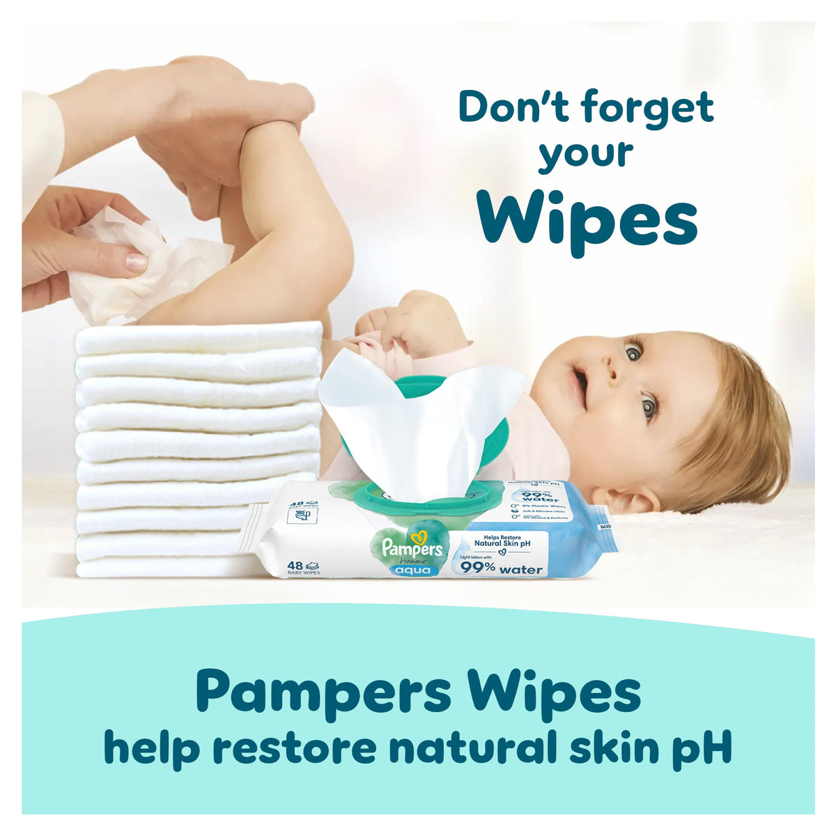 Pampers New Baby Nappies Size 1 + Wipes