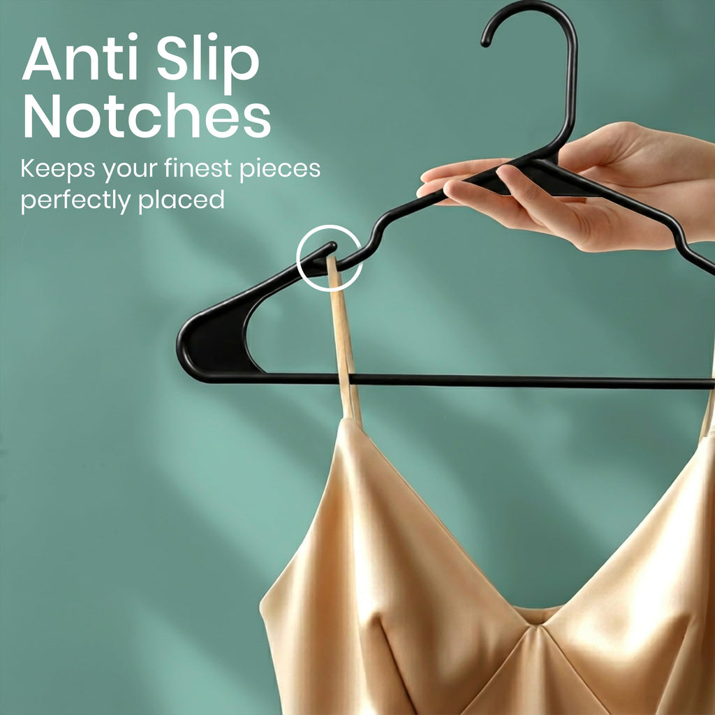 Utopia Home Plastic Hangers 50 Pack – Space Saving Clothes Hanger White