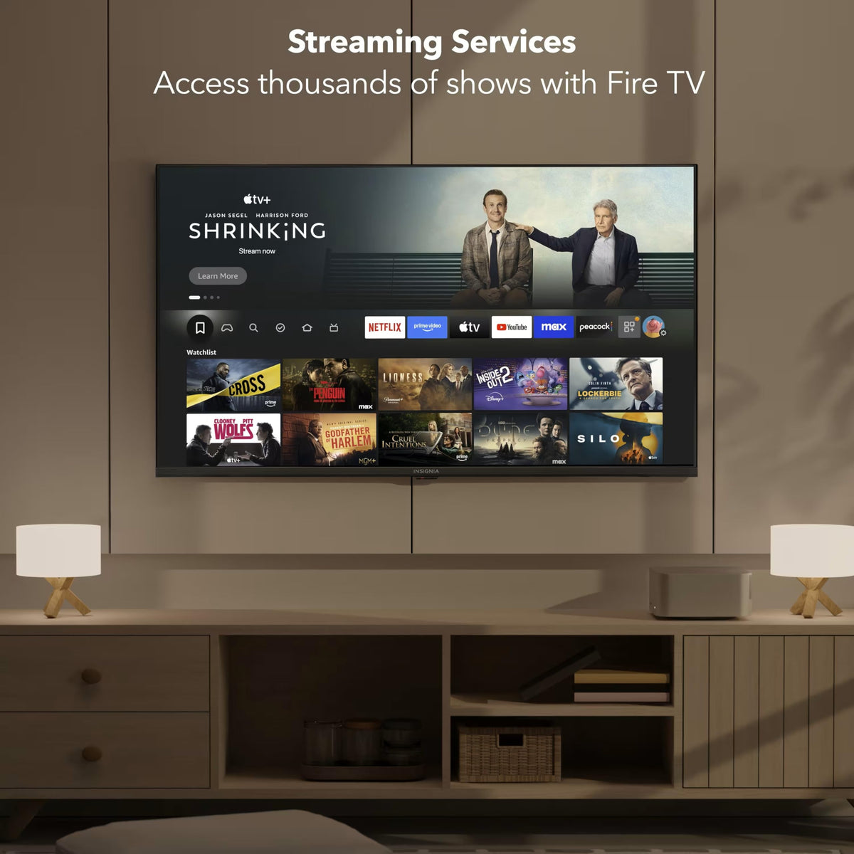 Insignia 65" Class F50 Series LED 4K UHD Smart Fire TV, Voice Remote with Alexa, Stream Live TV Without Cable
