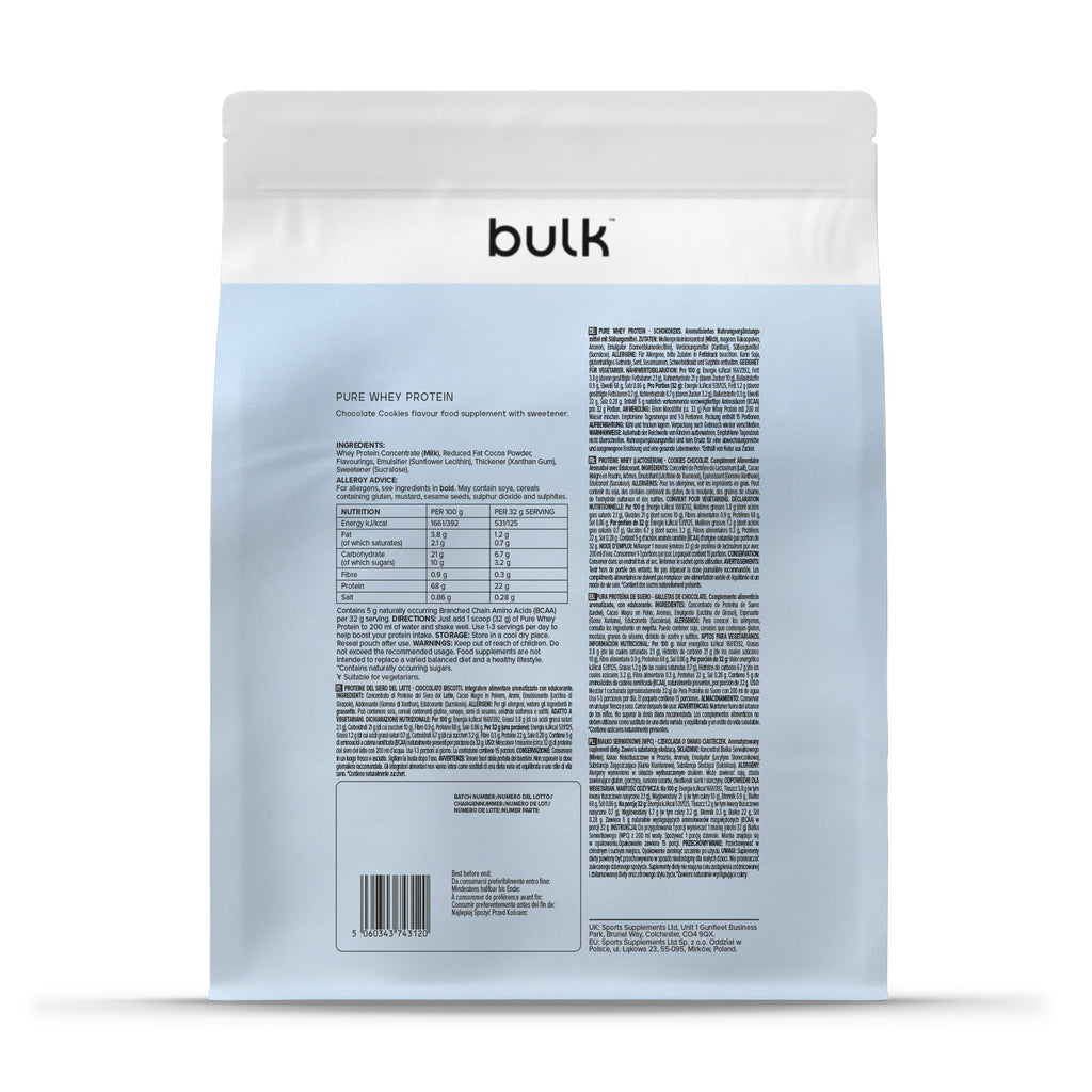 Bulk Pure Whey Protein Powder, Unflavoured, 1kg