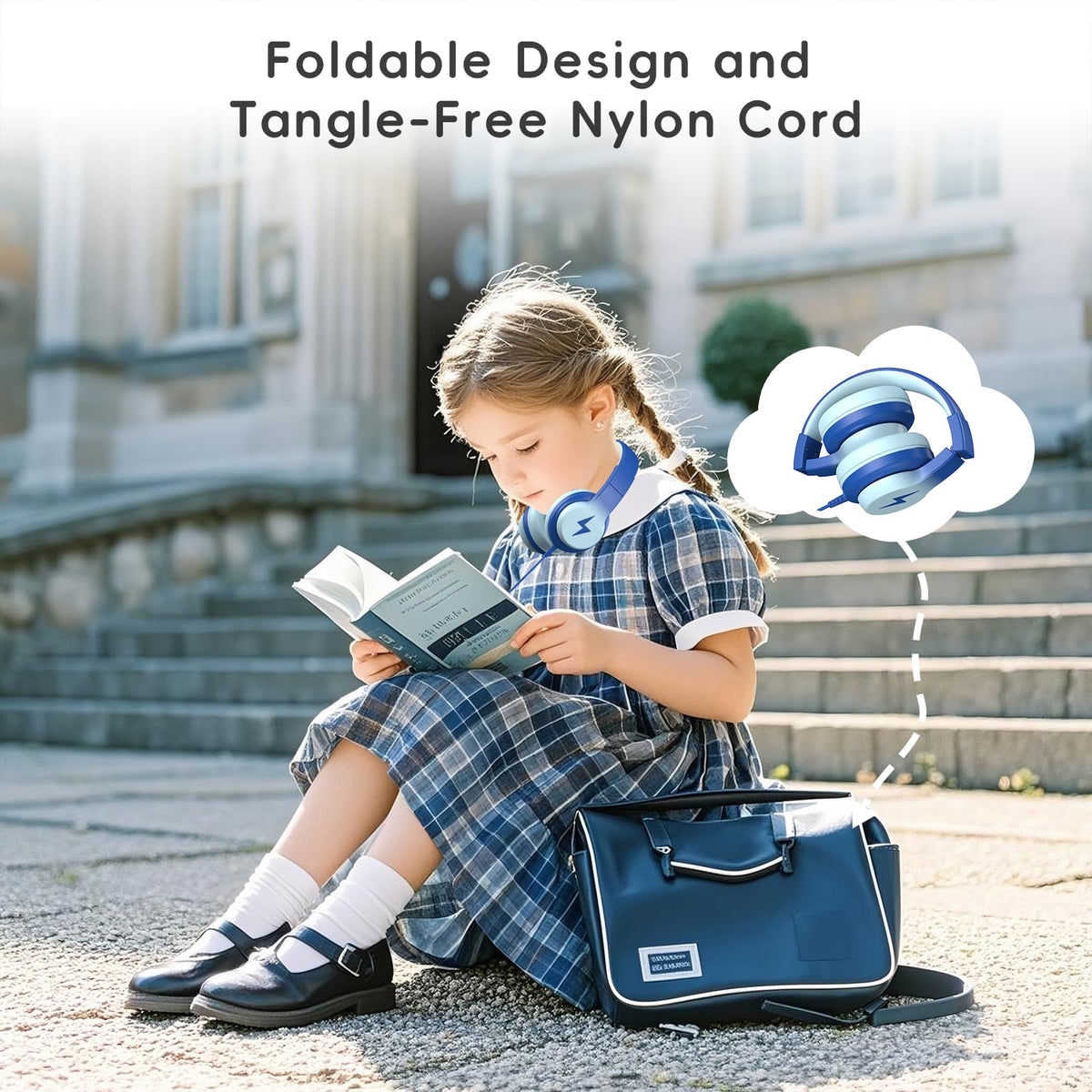 Candy Bila 2 Pack Wired Kids Headphones with Microphone, 85dB Safe Volume