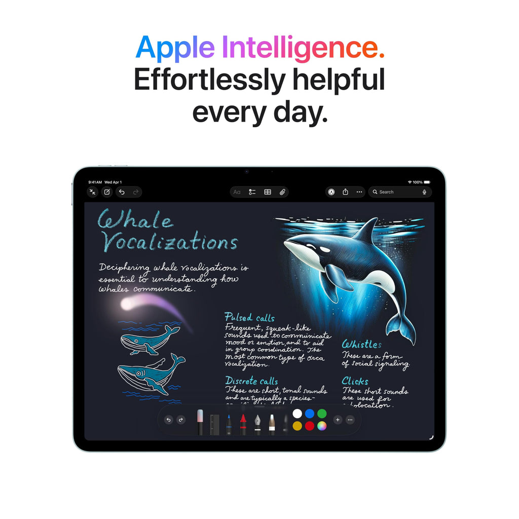 Apple iPad Air 11-inch (M4): Liquid Retina Display, 128GB, 12MP Front/Back Camera, Wi-Fi 7 with Apple N1, Touch ID, All-Day Battery Life — Space Gray