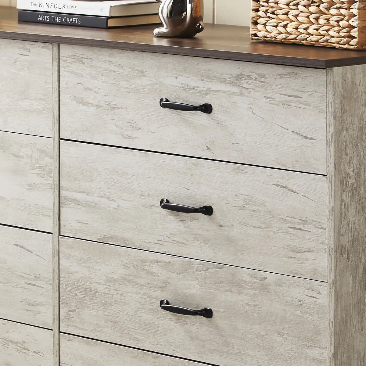 Kamai Whitewashed Chest of Drawers