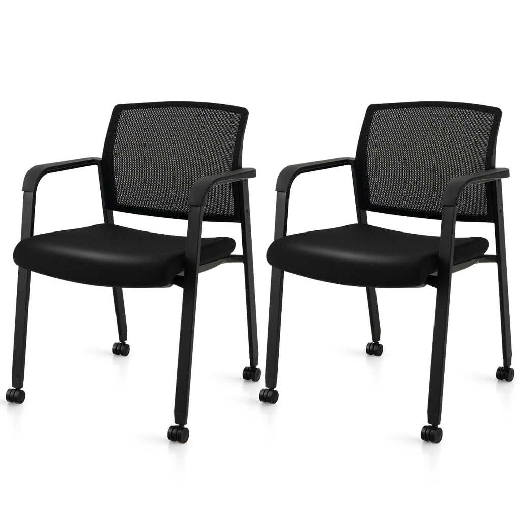 NNECW Office Mesh Chairs with Armrests and Wheels